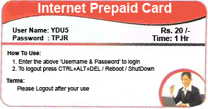 Internet Prepaid Card